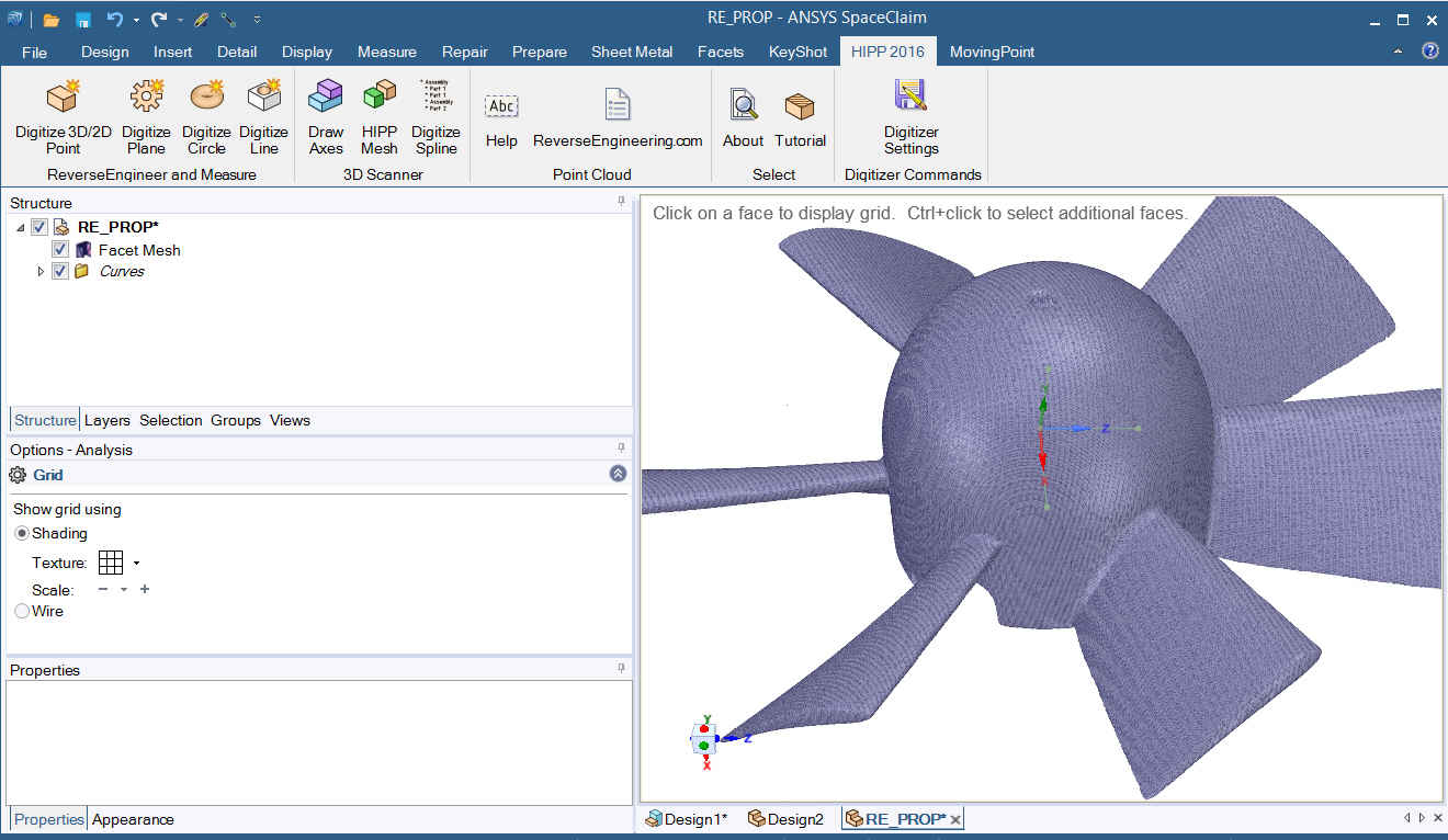 3D scan-to-direct model add-in for ANSYS SpaceClaim